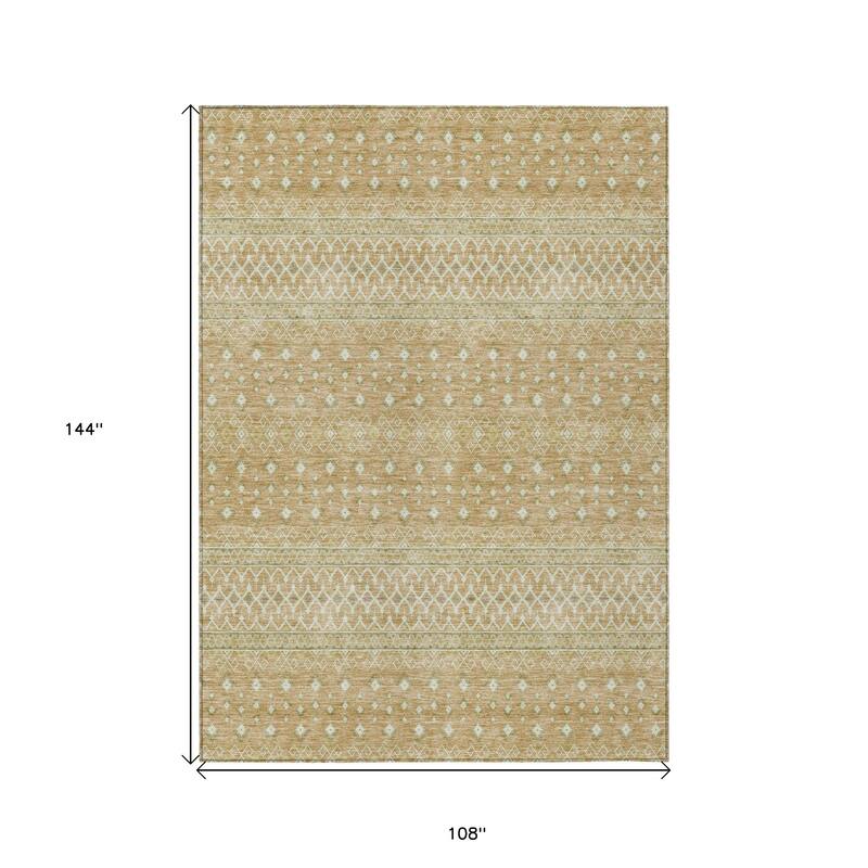HomeRoots Tribal Transitional Rectangle Outdoor Rug