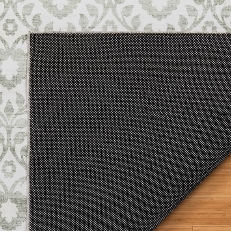 Gertmenian Crystal Print Soft Flat Pile Polyester Slip Resistant Washable Indoor Printed Area Rug Collection