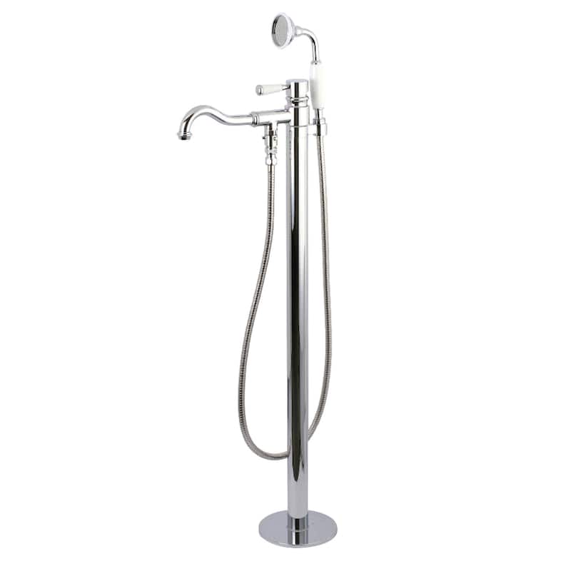 Paris Freestanding Tub Faucet with Hand Shower in Polished Chrome - Polished Chrome