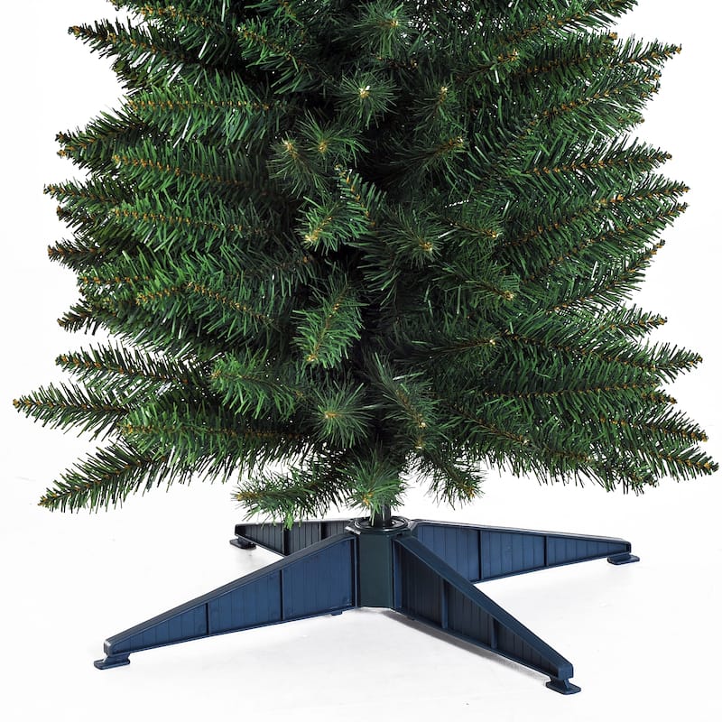 HOMCOM 6-foot Slim Hinged Noble Fir Pencil Christmas Tree with Stand - 5.89 ft