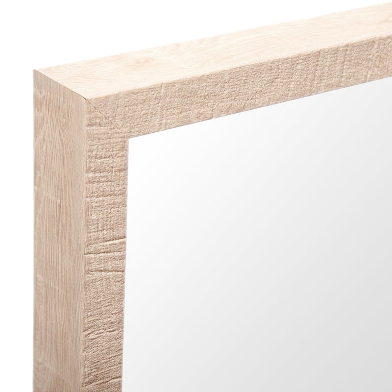 Bristol Tan 20x40 Faux Wood Frame Bathroom Vanity Mirror - 21.5L x 1.8W x 41.5H
