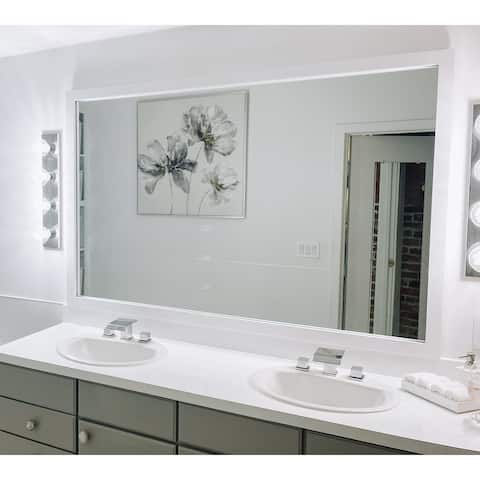 Meade White Framed Vanity Mirror