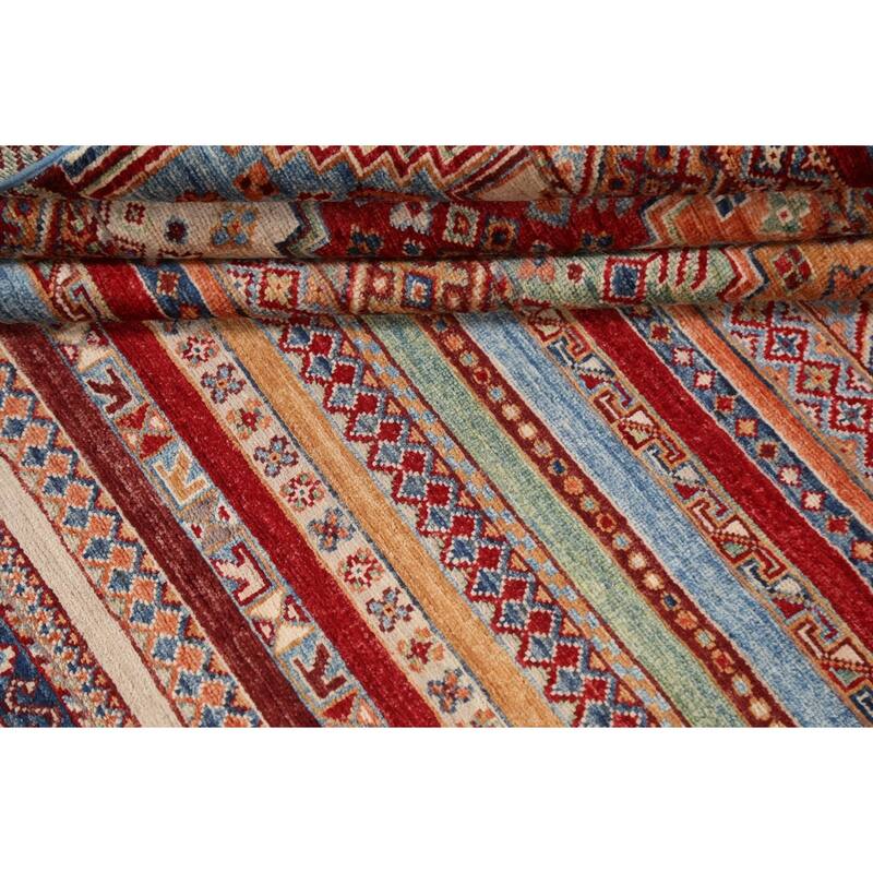 Vegetable Dye Super Kazak Oriental Wool Area Rug Hand-knotted Carpet - 6'7" x 9'8"