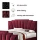 preview thumbnail 4 of 16, Glim Art Deco Velvet Upholstered Tufted Platform Bed by Furniture of America