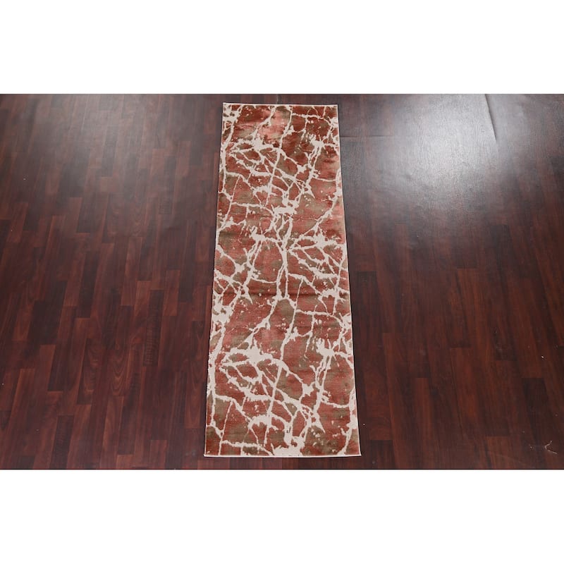 Abstract Transitional Turkish Oriental Rug Contemporary Carpet