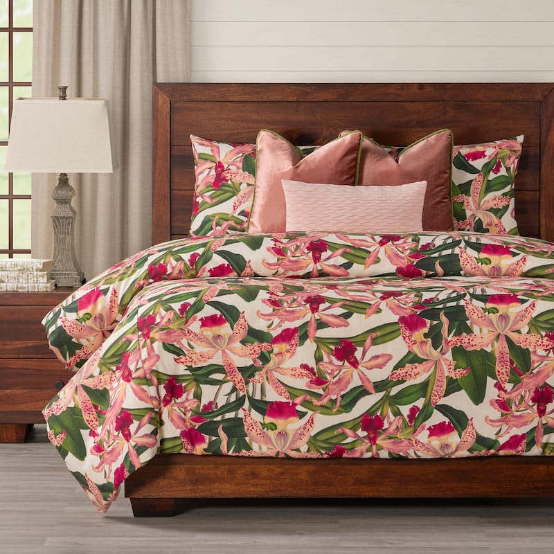 Smithsonian Orchidelia Duvet Set - California King - 7 Piece