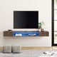 preview thumbnail 3 of 41, WAMPAT 70 inch Floating TV Shelf for Wall with LED Light for Living Room - 70 inch Brown&Blue Light