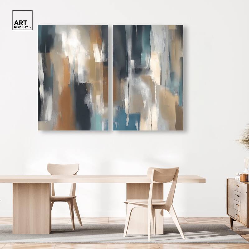 Vertical Rush Canvas Set of 2 by Art Remedy, Gallery Wrapped