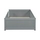 preview thumbnail 29 of 31, Twin Size Floor Platform Bed with Built-in Book Storage Rack
