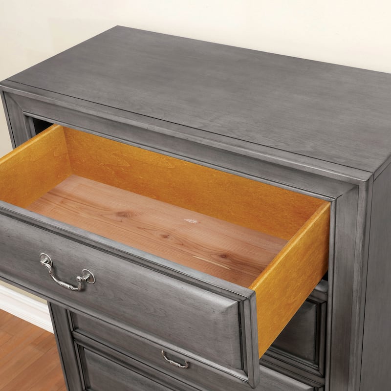 Oslo Transitional Solid Wood 5-Drawer Chest by Furniture of America