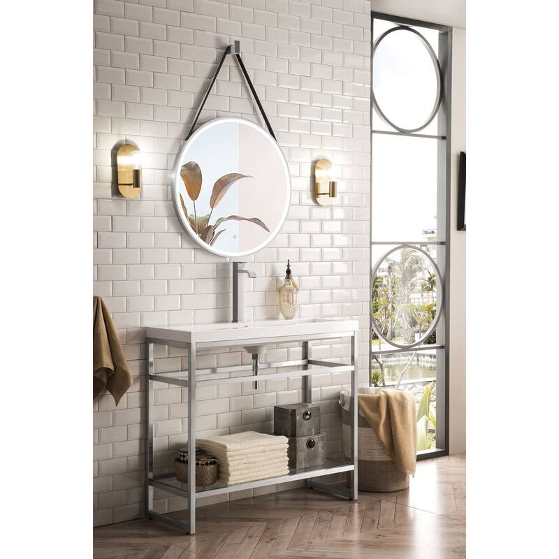 James Martin Vanities C105V39.5WG Boston 39-3/8" Rectangular Porcelain