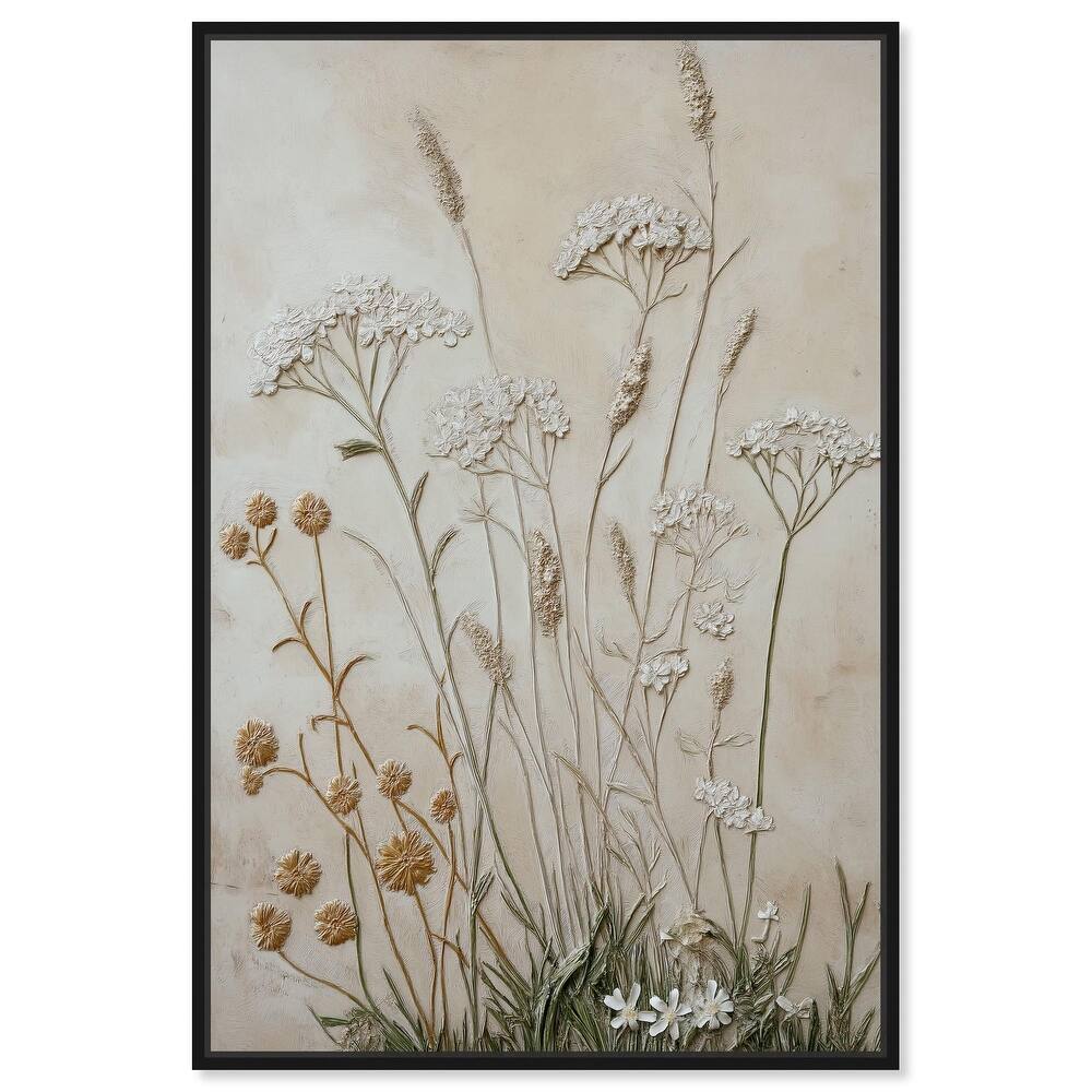 Plaster Petal Panorama Canvas by Art Remedy