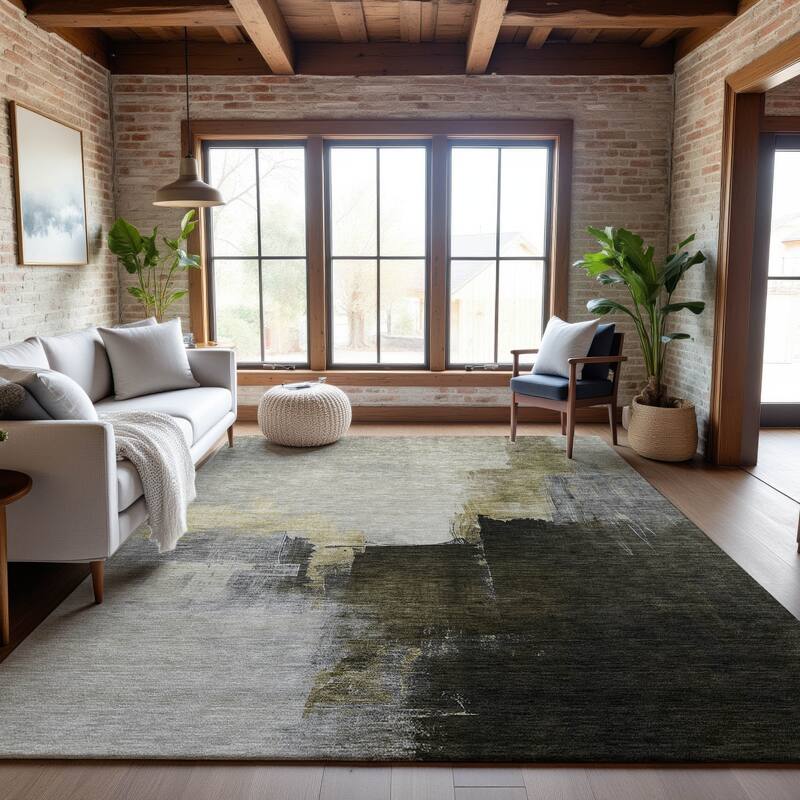 Premium Washable Super Soft Mayfield Rug - Khaki - 9' x 12'