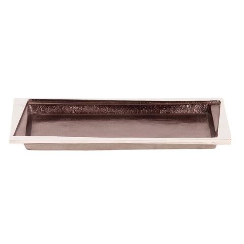 Rectangular Metal Tray in Smokey Bronze - 1H x 14W x 9D