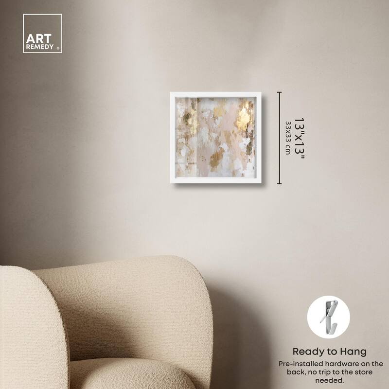 Golden Glimmer Gesture I Shadowbox by Art Remedy