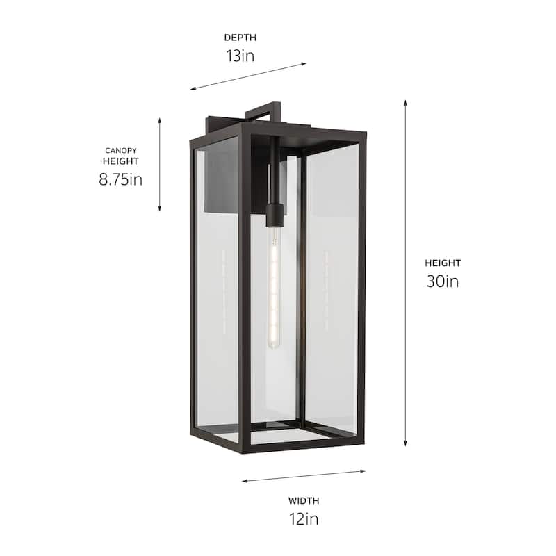 Kichler Lighting Branner 30 in. 1-Light Outdoor Wall Sconce