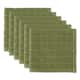 DII Solid Windowpane Terry Dishcloth Set of 6 - Antique Green