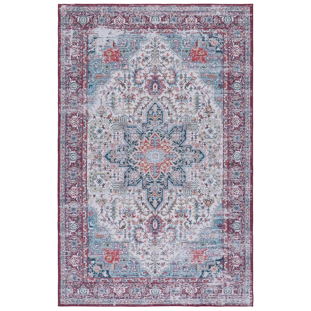 SAFAVIEH Tucson Machine Washable Slip Resistant Iris Oriental Medallion