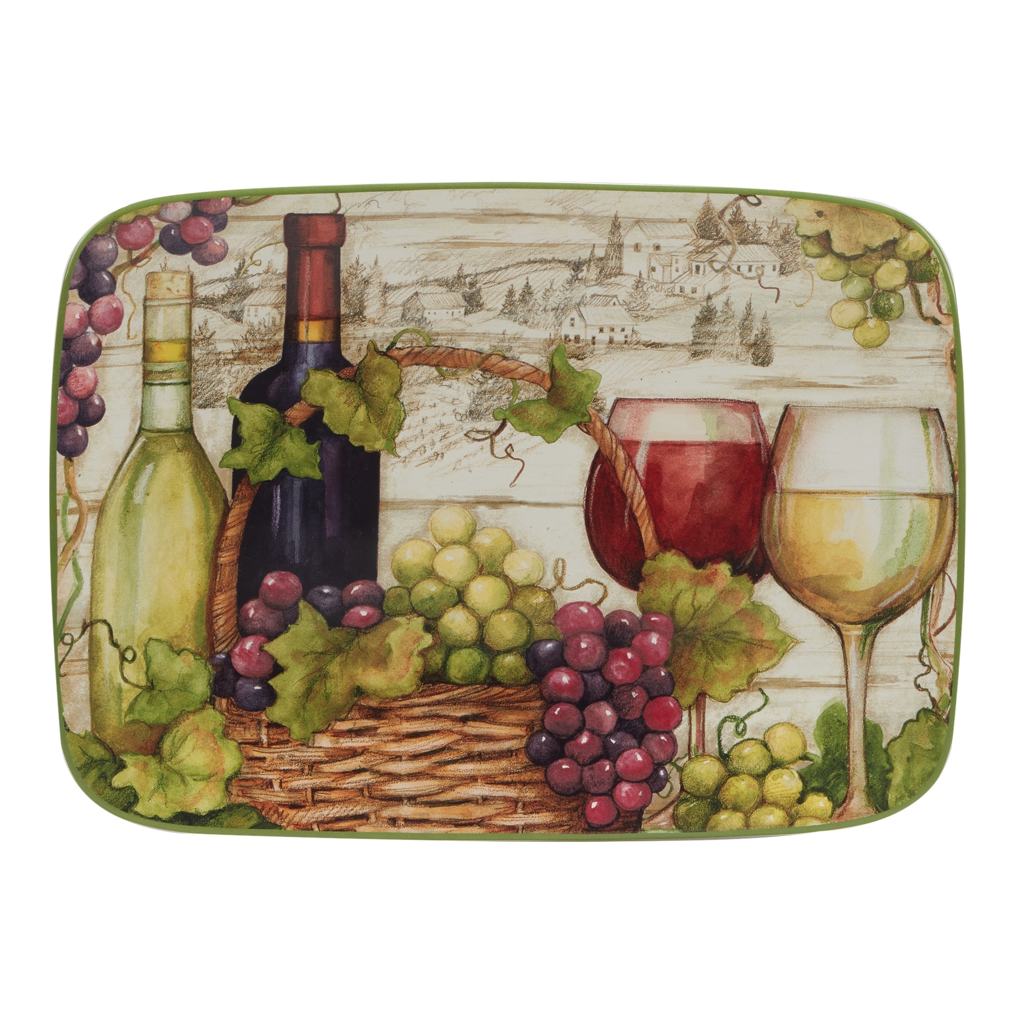 Certified International Meadow Brook Rectangular Platter 14" x 10" - 14" x 10"