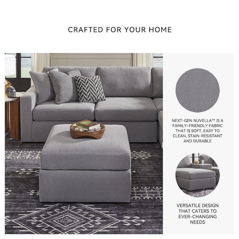 Signature Design by Ashley Modmax Dark Gray Oversized Accent Ottoman