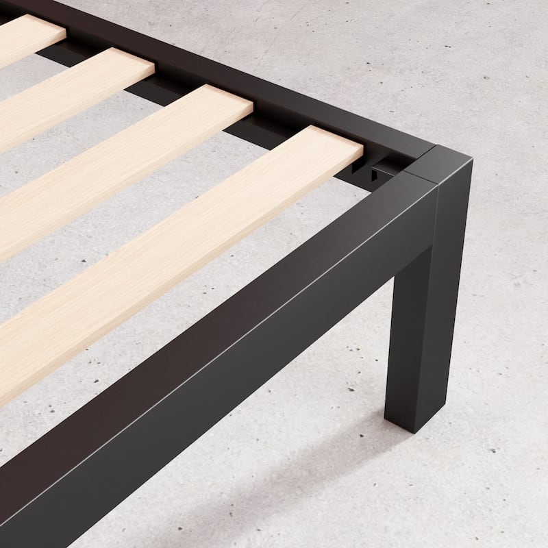Priage by ZINUS Black Metal Platform Bed Frame