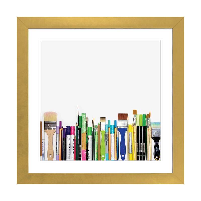 iCanvas "Real Weapons Of Mass Creation" by Bianca Green - Gold - 24x24x1