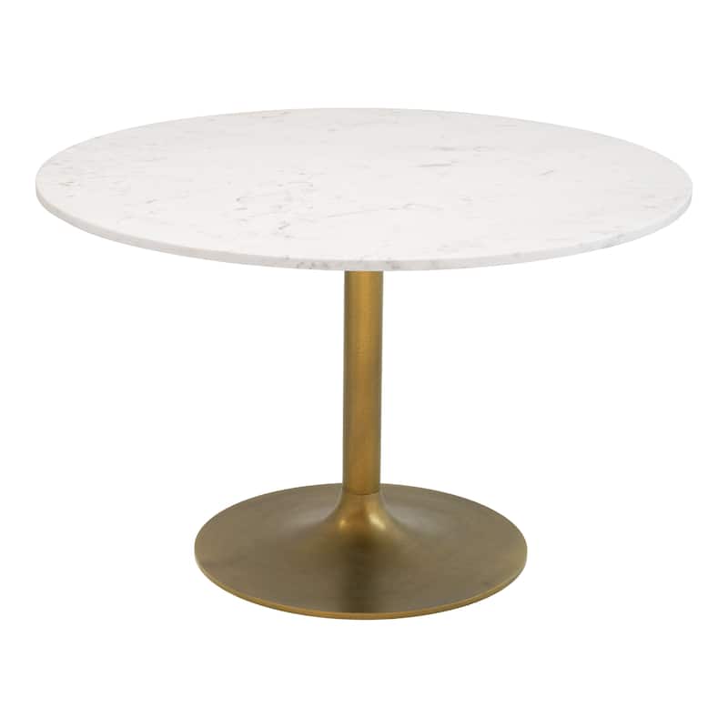 Ithaca Dining Table White & Gold