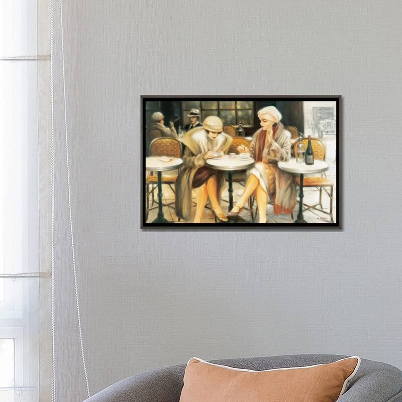 iCanvas "Cafe III" by E Denis Framed