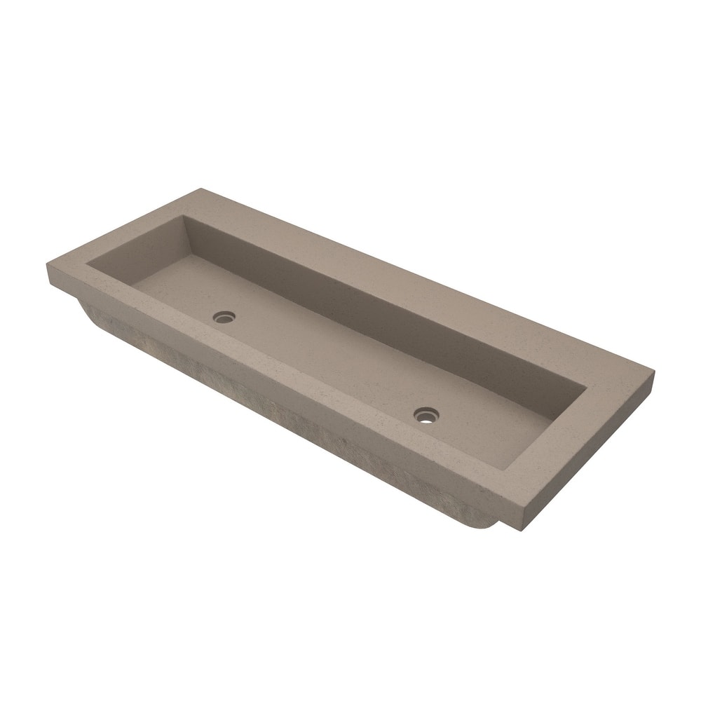 Trough 48-inch NativeStone Drop-in Double Bathroom Sink - 48" x 19" x 5"