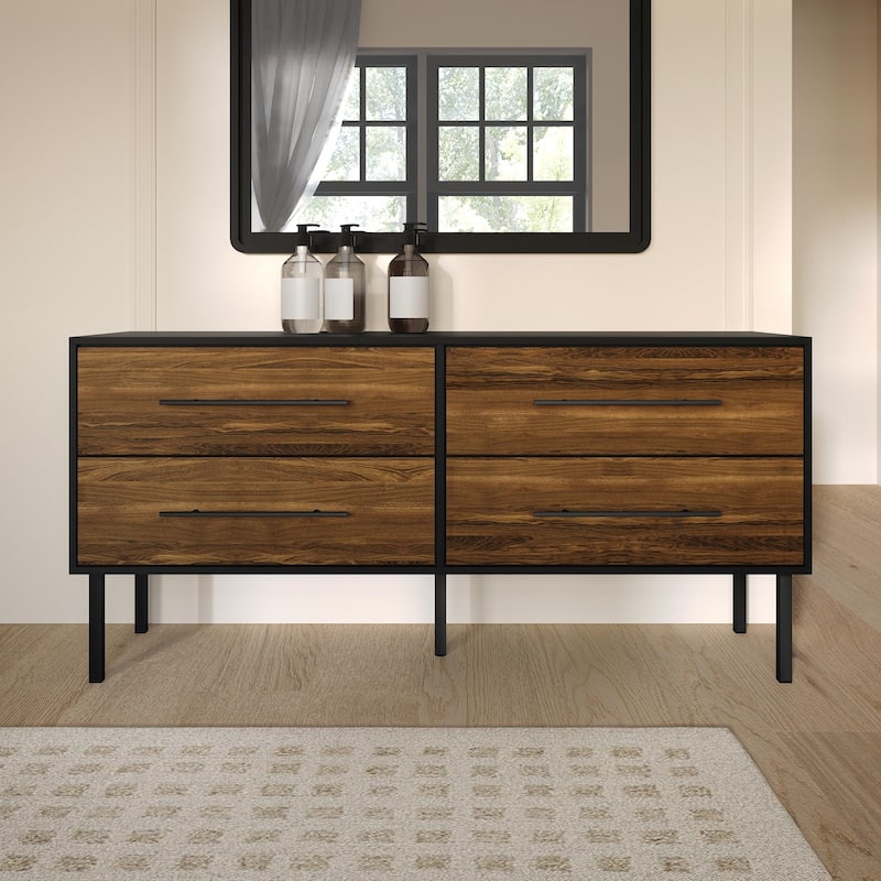 CraftPorch Transitional 4-Drawers Wooden Dresser