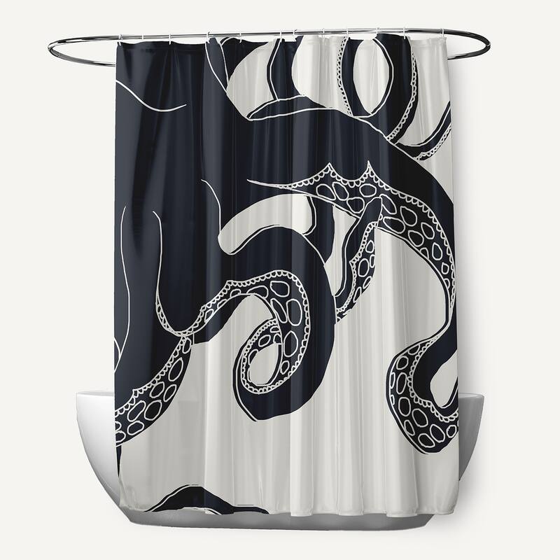 Gus Shower Curtain - Shark Blue