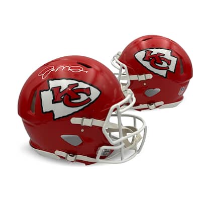 Joe Montana Autographed Kansas City Chiefs Signed Full Sized Authentic Football Helmet Fanatics COA - 8'6" x 11'6"