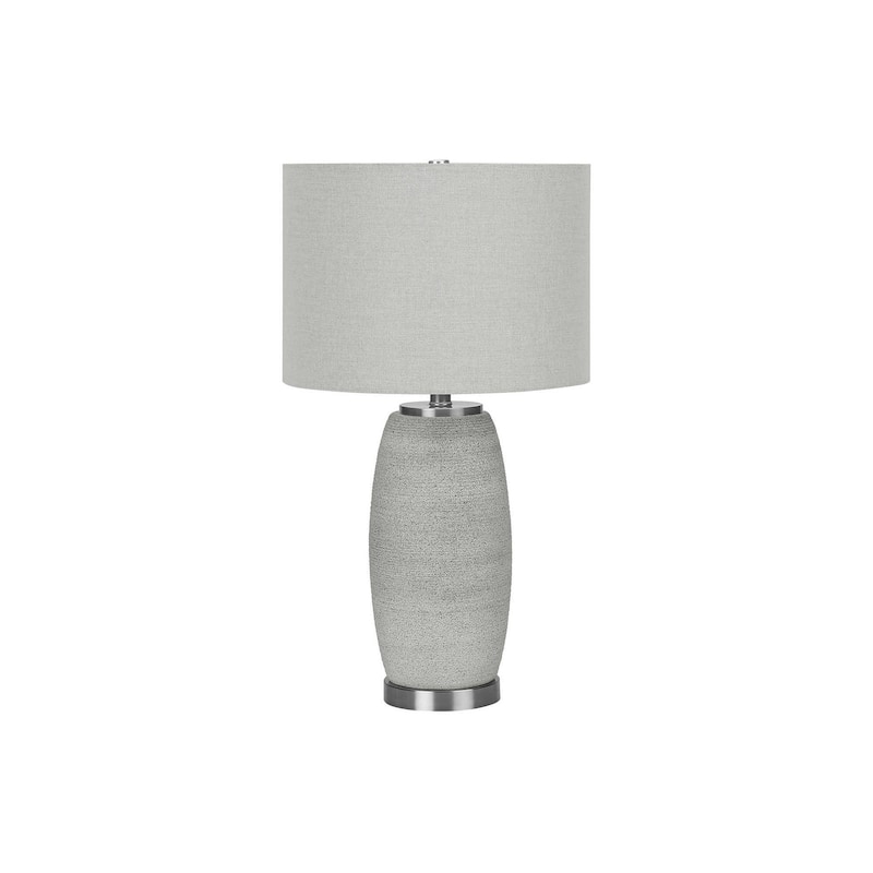 Lighting, 25"h, Table Lamp, Grey Ceramic, Grey Shade, Modern