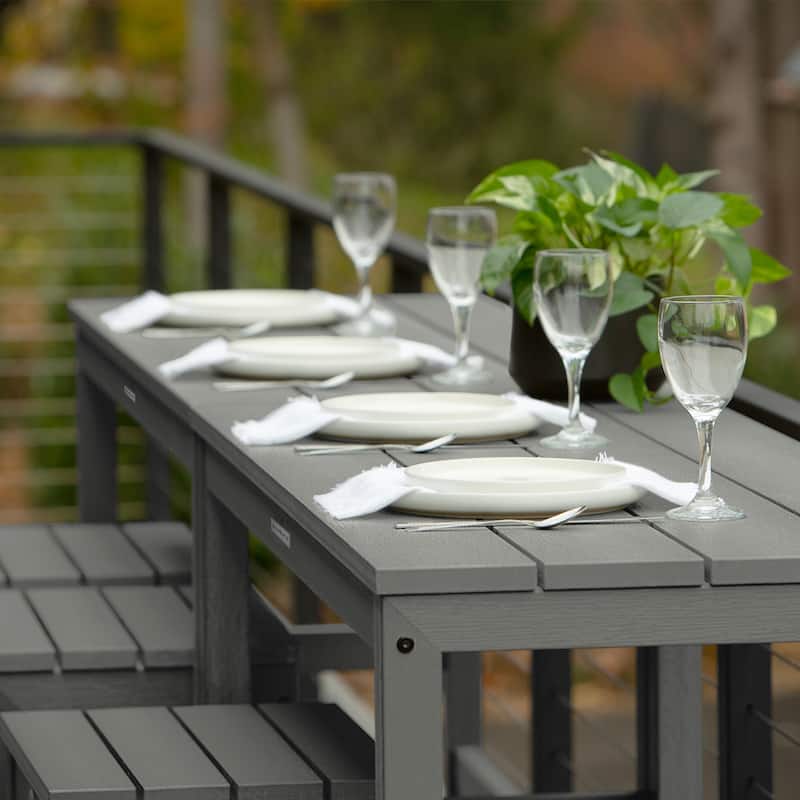 HIGHWOOD Monroe Modern Counter Height Balcony Stool/Table 6-Piece Set