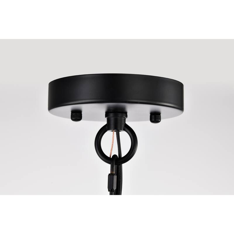 Casper 4-Light Caged Lantern Style Chandelier Ceiling Light with Matte Black Finish
