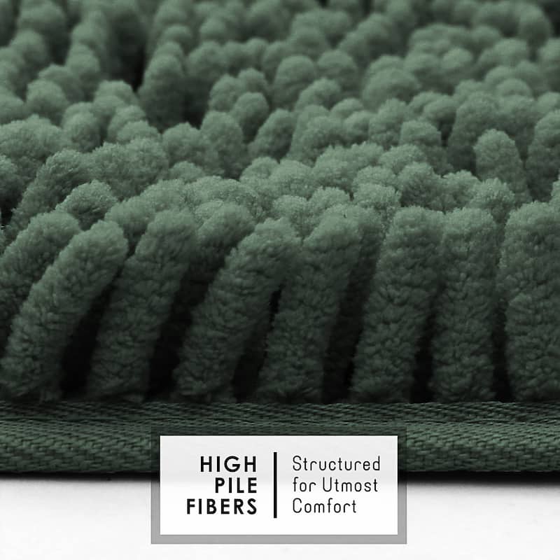 Empyrean Non-Slip Super Plush Chenille Bathroom Rugs