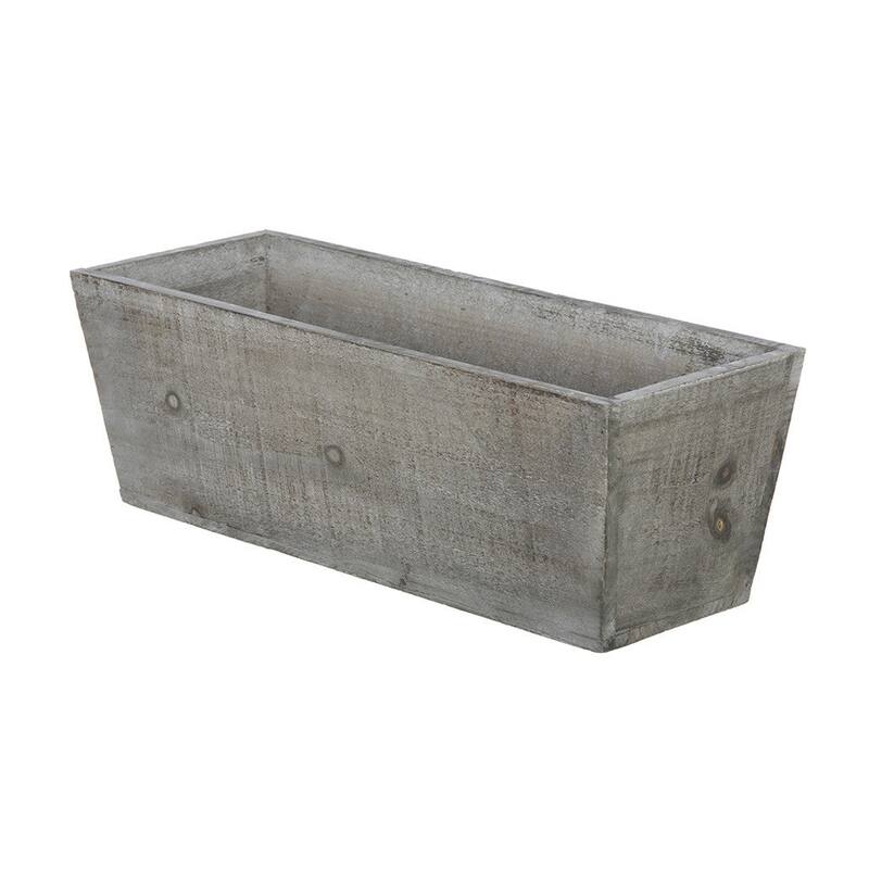 Faux English Ivy in Grey Wood Ledge