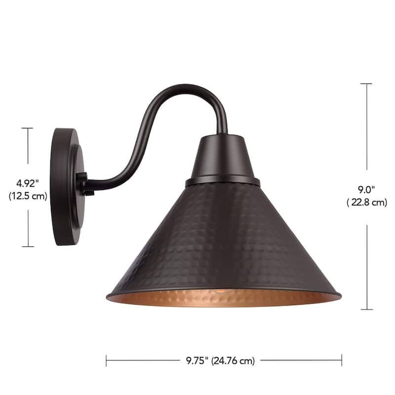 James Allan GWS13476 Montford Single Light 9" Tall Outdoor Wall Sconce