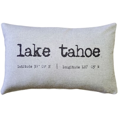 Lake Tahoe Felt Coordinates Throw Pillow
