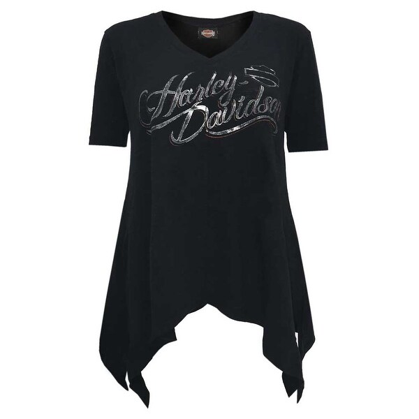 Shop Harley Davidson Women S Soles On Fire 1 2 Sleeve V Neck