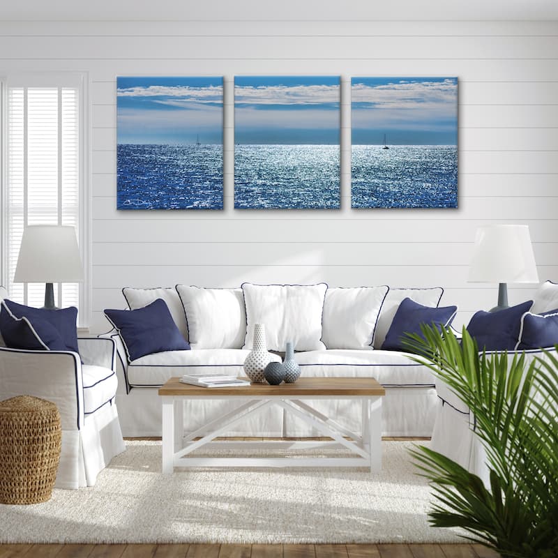 Ready2HangArt 'Oceans' 3-Piece Wrapped Canvas Wall Art Set