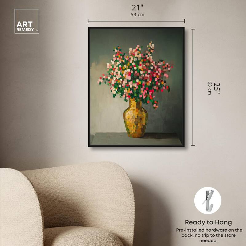 Pixel Bloom I Canvas by Art Remedy