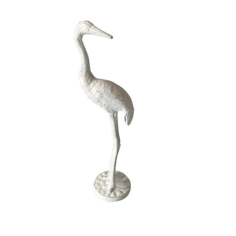 Cast Iron Pelican 17"H Antique White -ST - Antique White