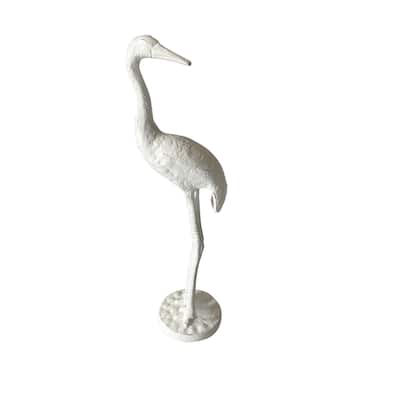 Cast Iron Pelican 17"H Antique White -ST - Antique White