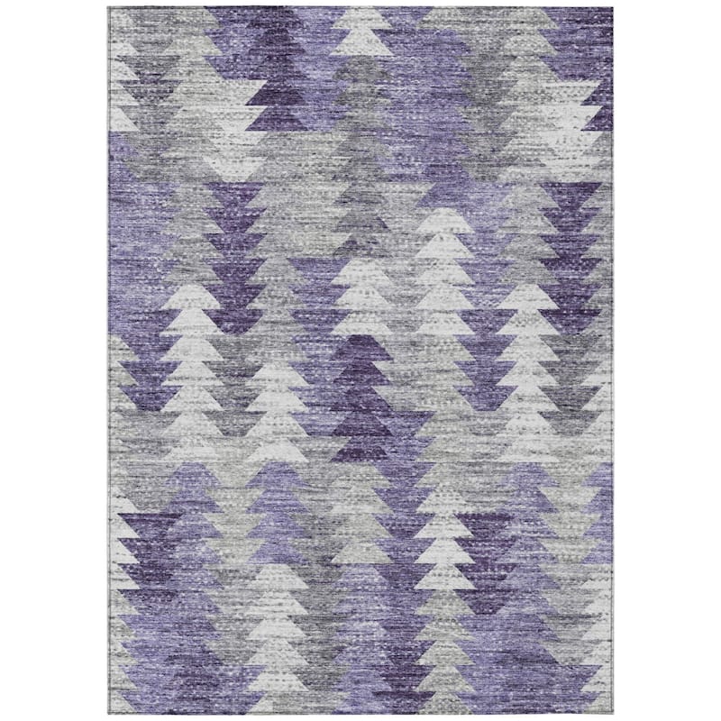 HomeRoots Geometric Transitional Rectangle Outdoor Rug