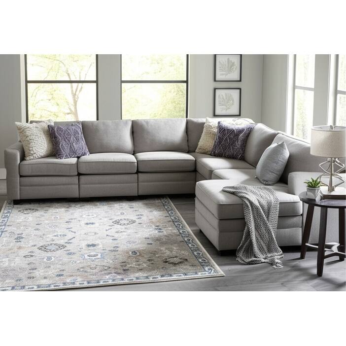 HomeRoots Floral Bohemian Rectangle Area Rug - 180.00 in. x 144.00 in.  x 0.39 in.
