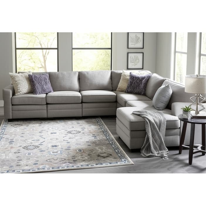 HomeRoots Floral Bohemian Rectangle Area Rug