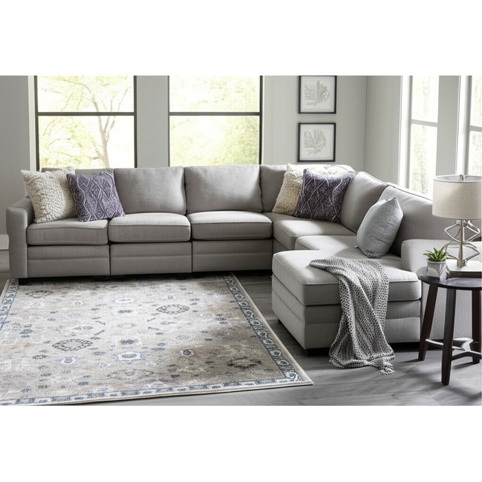 HomeRoots Nabi Floral Bohemian Rectangle Area Rug