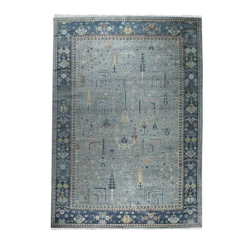 Hand-Knotted Wool Berber Moroccan Area Rug, 8' x 10'1, Ivory Area Rug, Stylish Soft Texture for Bedrooms - L