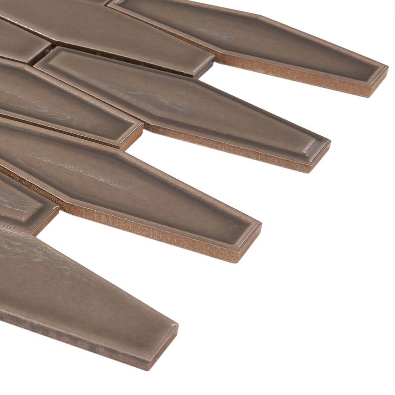 Honeycomb 1.5" x 4.9" Glossy Porcelain Mosaic Tile